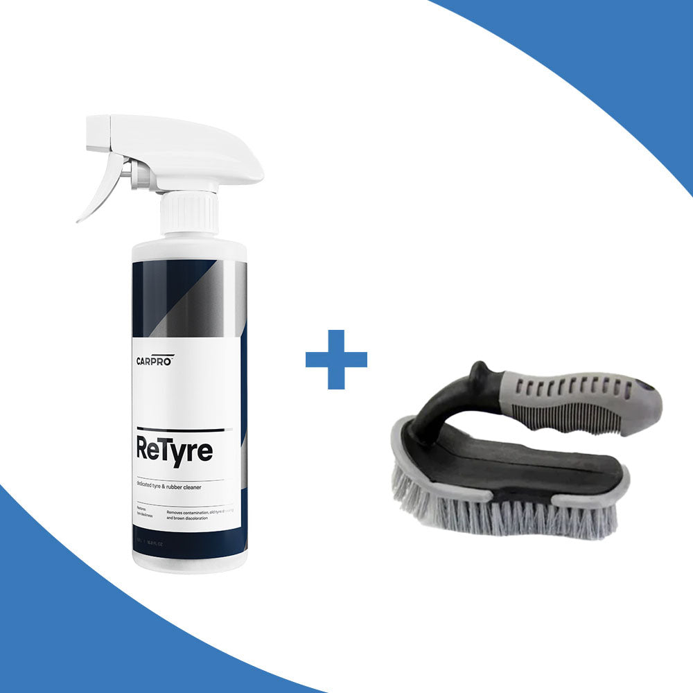 BOGO CarPro Retyre 500ml + Economax Tyre Brush – Waxit Car Care