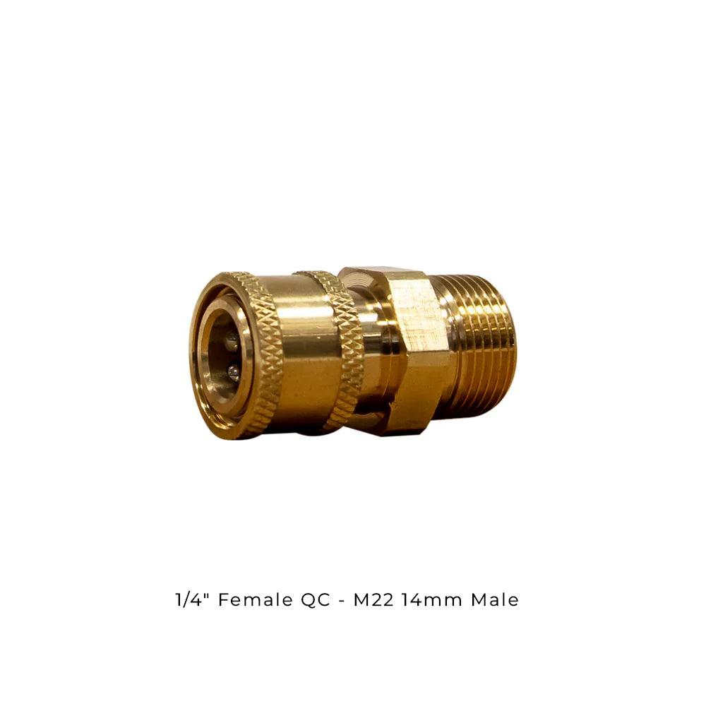 Aquatouch Pressure Washer Adapters - 1/4" Female QC - M22 Male
