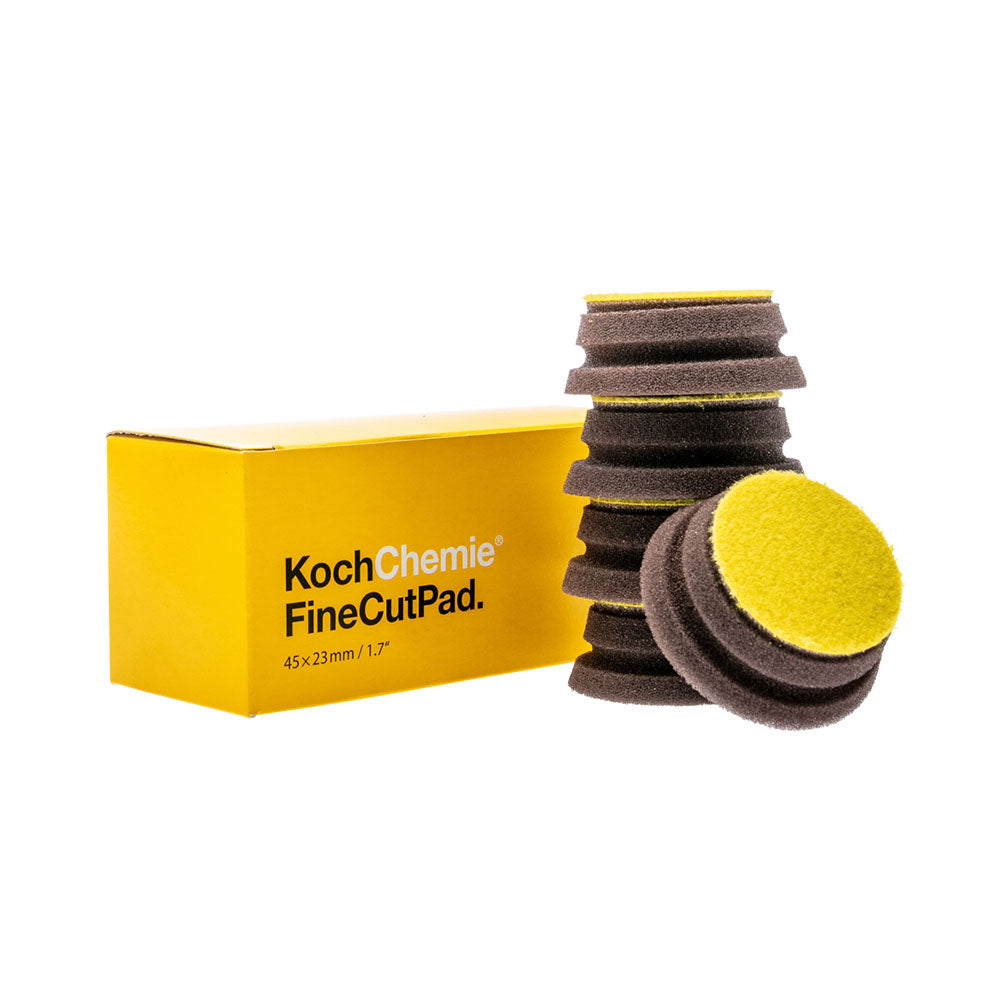 Koch Chemie - Fine Cut Foam 1.7" pads stacked on top of each other with white background