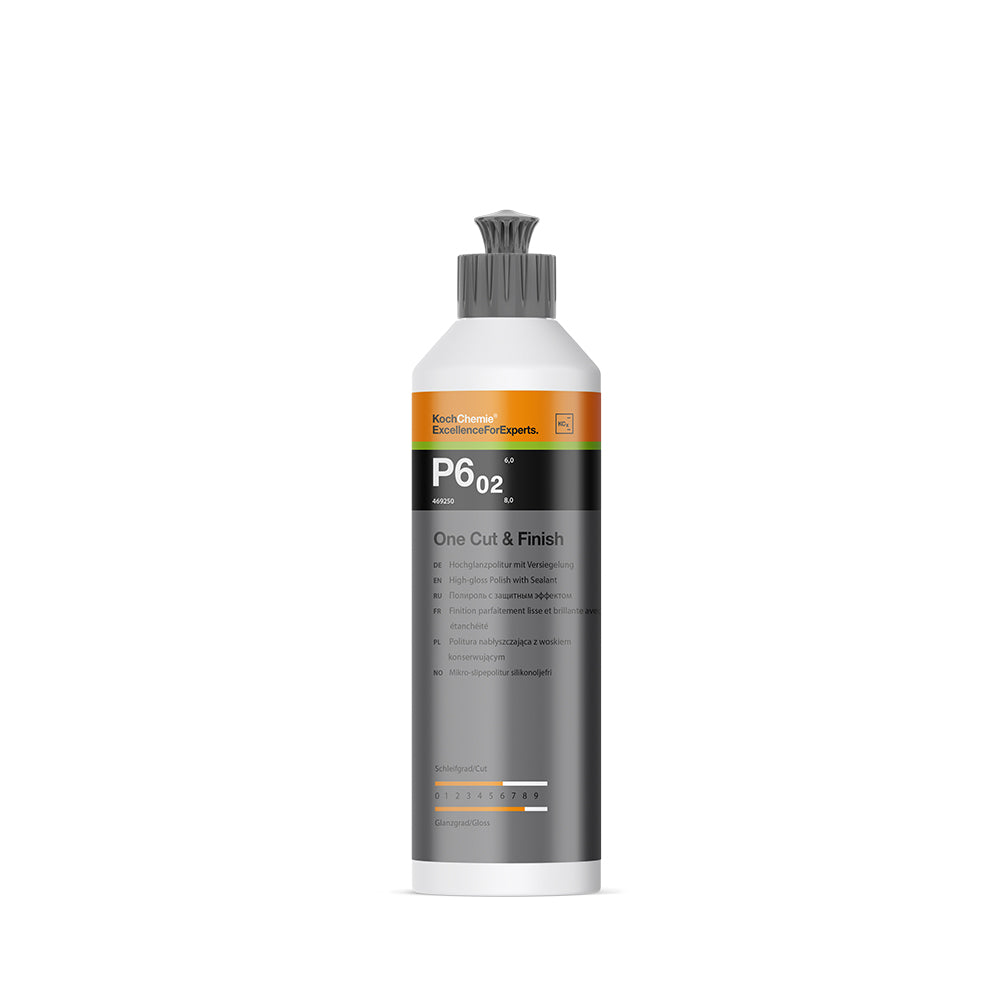 Koch Chemie One Cut & Finish P6.01 | High Gloss Polish With Sealant 250mL bottle with white background.